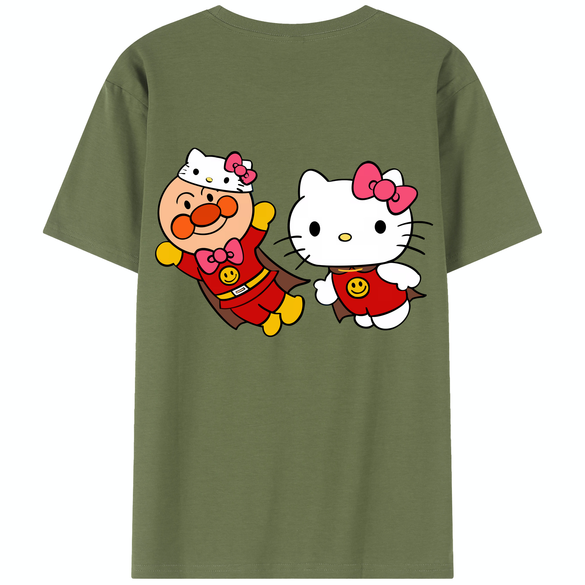 （画像用） アンパンマン Anpanman 綿100％半袖Tシャツ（背面プリント）